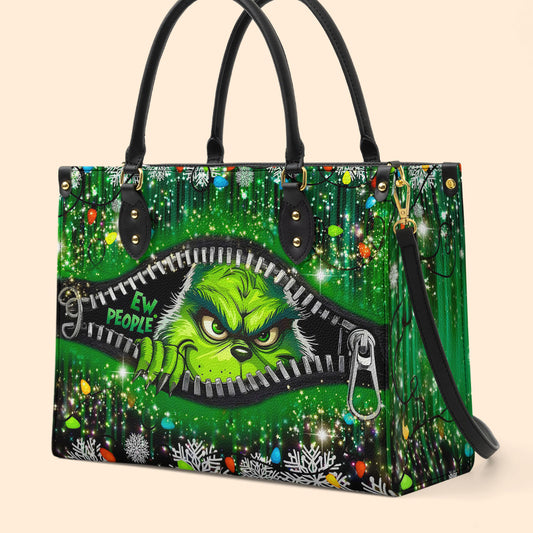 Eww People Christmas Vibe Premium Leather Handbag NCU0TL001
