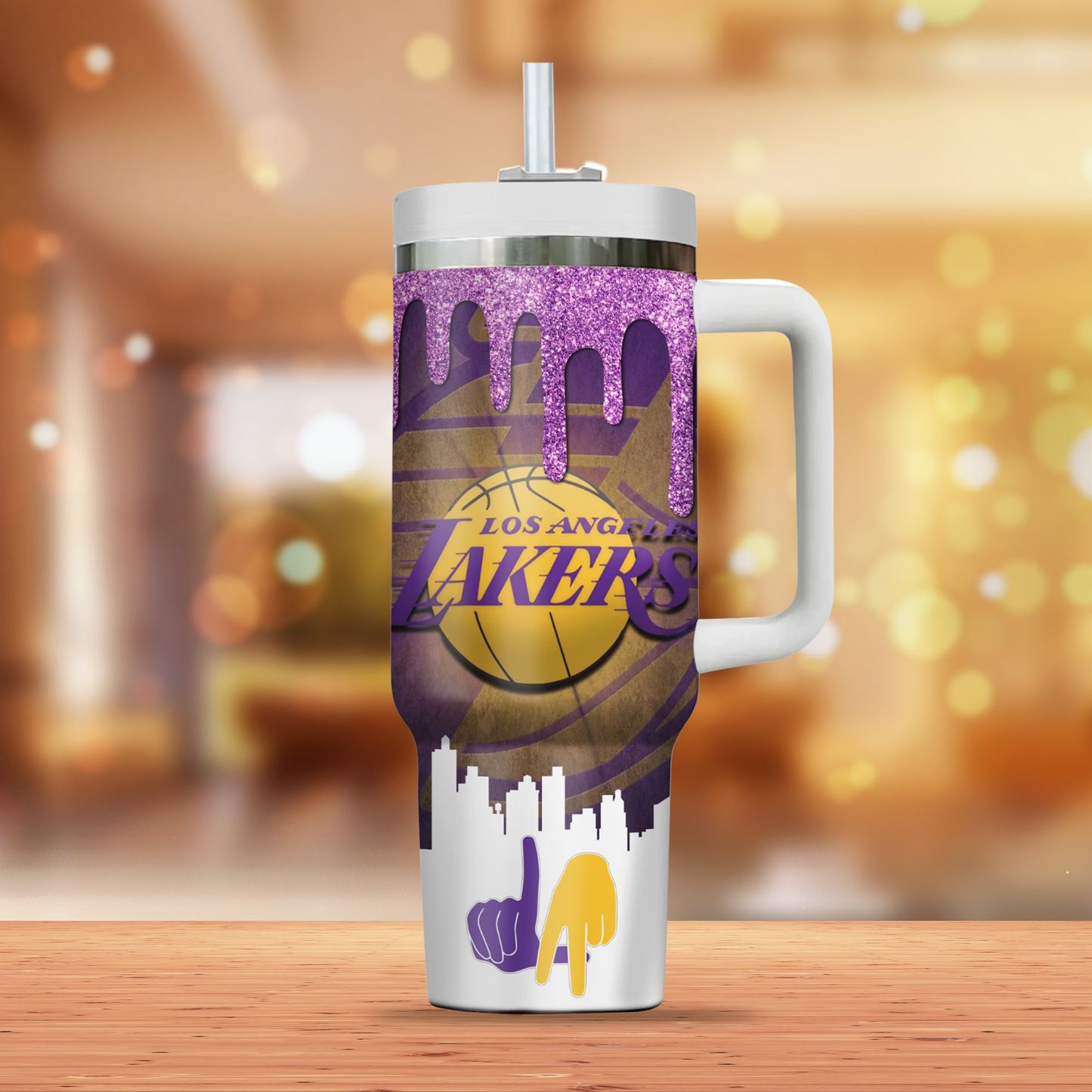 Basketball Lovers - Tumbler With Handle LA 16
