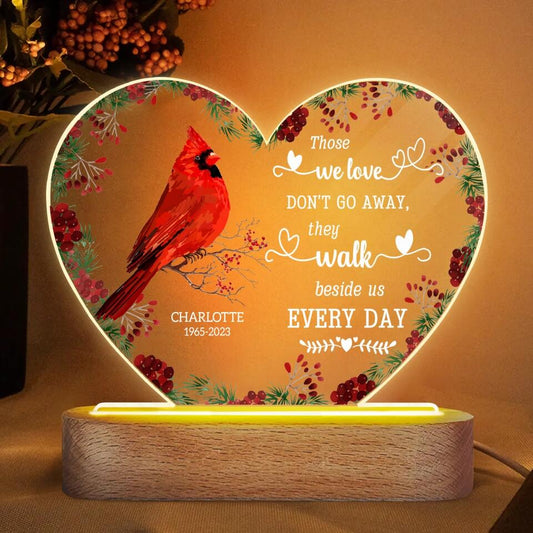 Personalized Acrylic LED Night Light - Gift For Memorial - Those We Love Don't Go Away