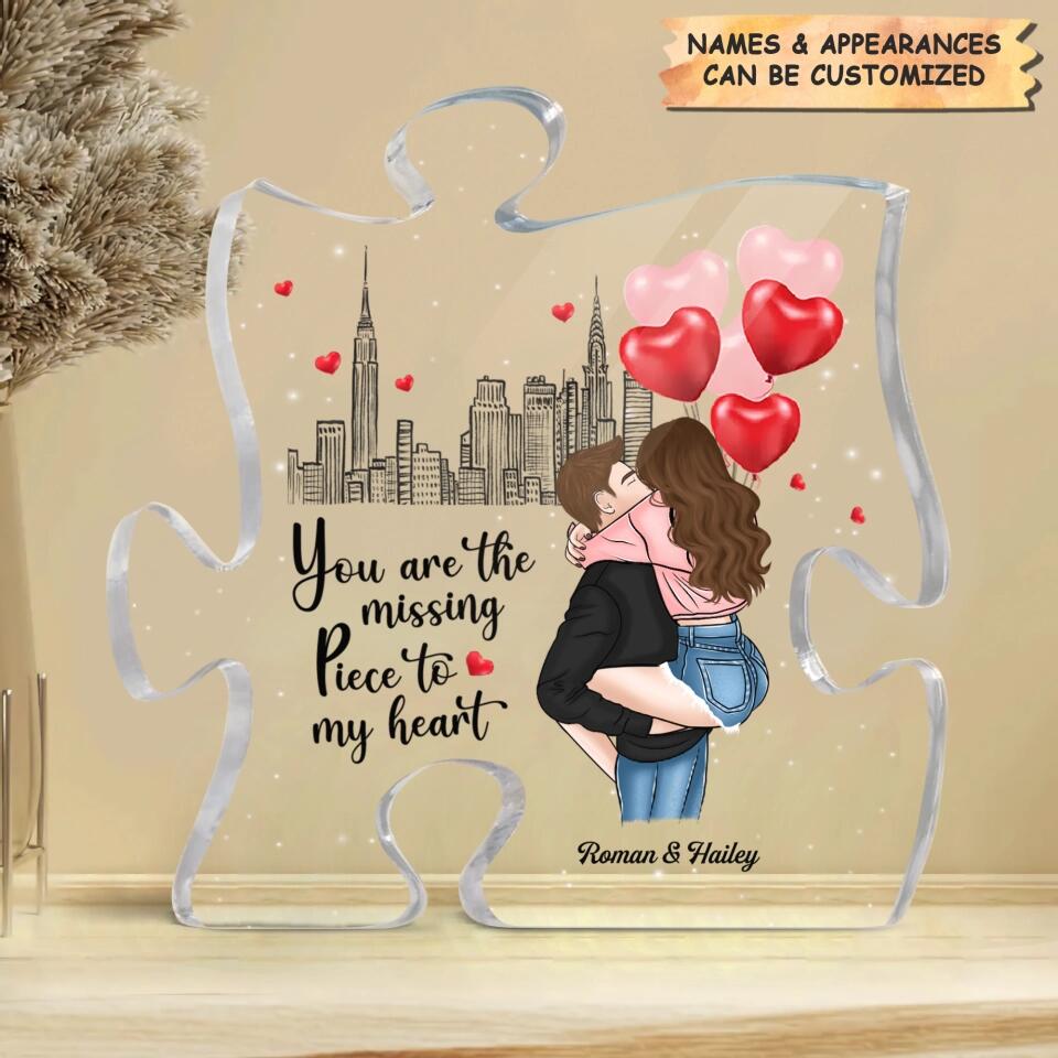 Personalized Puzzle Acrylic Plaque - Gift For Couple - The Missing Piece To My Heart