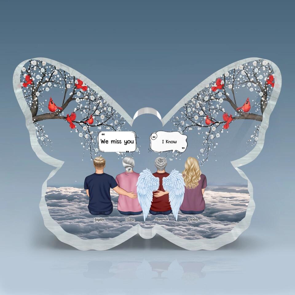 Personalized Butterfly Acrylic Plaque - Gift For Family Member - Forever In My Heart
