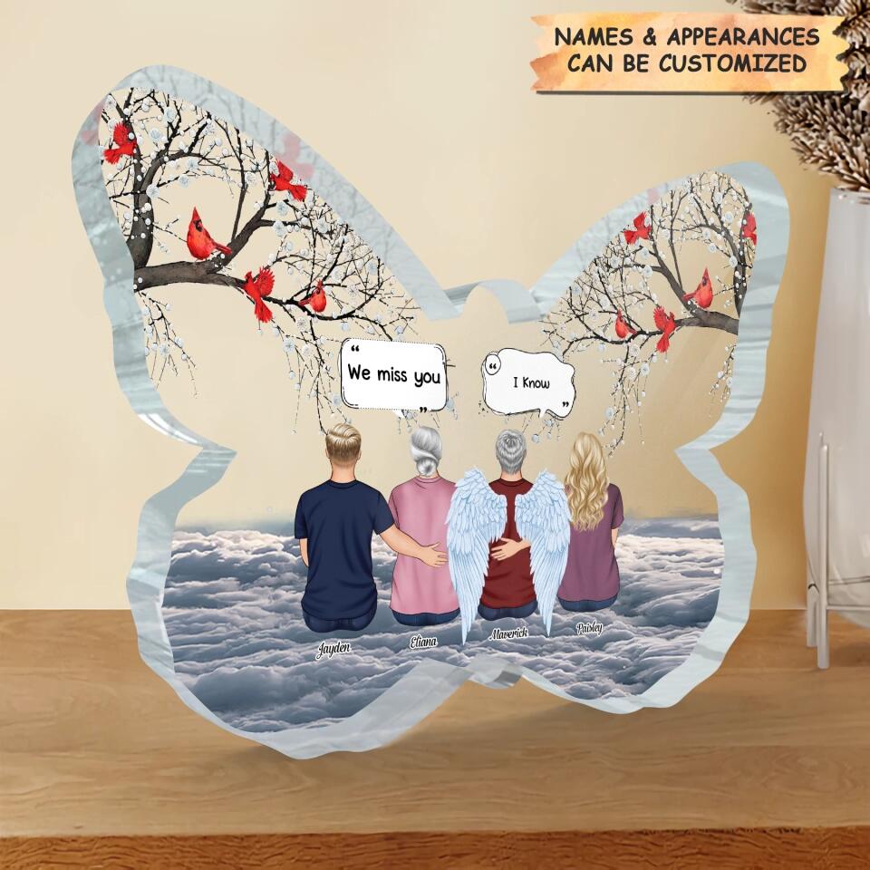 Personalized Butterfly Acrylic Plaque - Gift For Family Member - Forever In My Heart