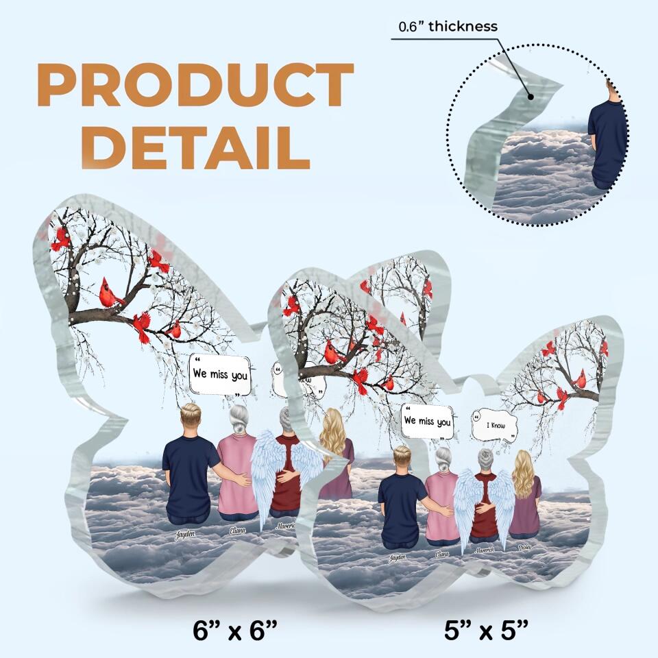 Personalized Butterfly Acrylic Plaque - Gift For Family Member - Forever In My Heart