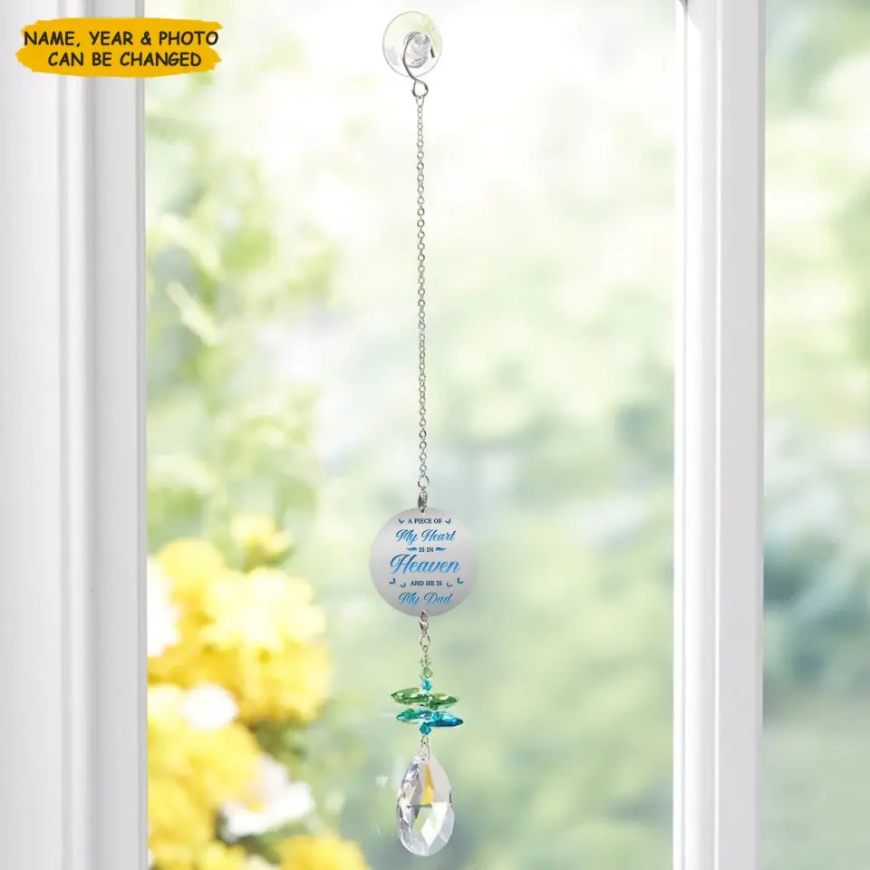 Personalized Suncatcher - A Piece Of My Heart - Memorial Gift, Gift For Family WRND010