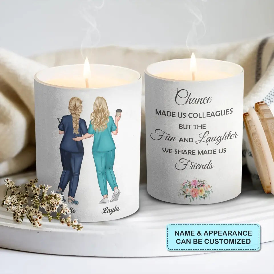 Pesonalized Scent Candle_Nurse_Chance Made Us Colleagues Nurse_WRND011