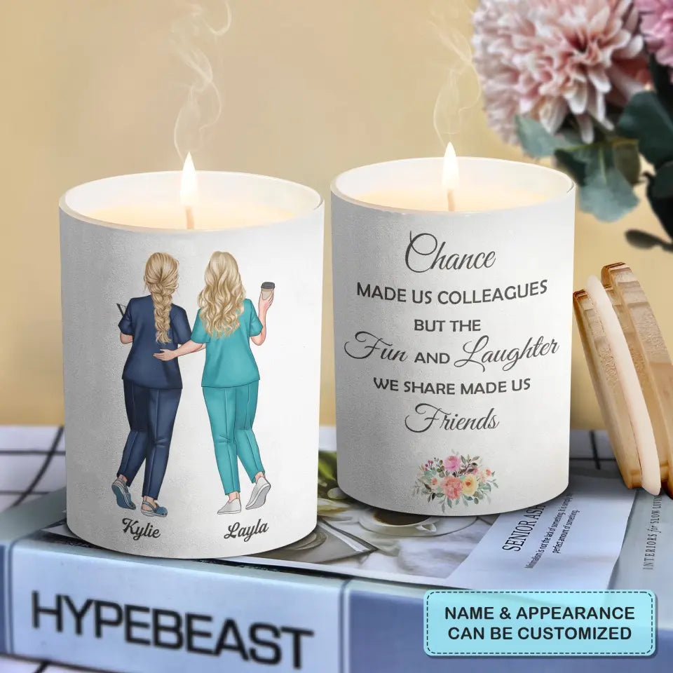 Pesonalized Scent Candle_Nurse_Chance Made Us Colleagues Nurse_WRND011