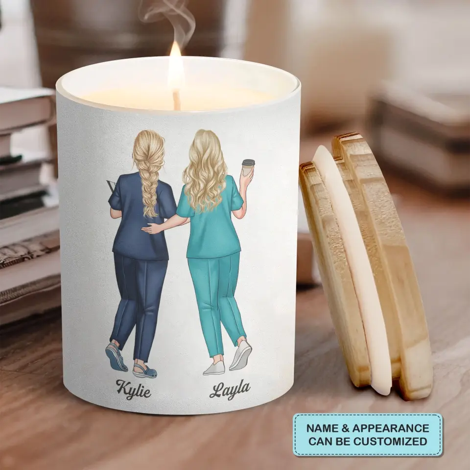 Pesonalized Scent Candle_Nurse_Chance Made Us Colleagues Nurse_WRND011
