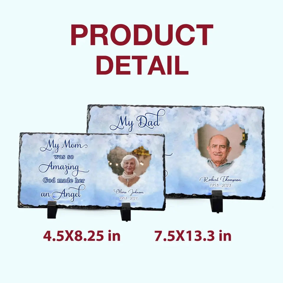 Personalized Memorial Slate Plaque - My Dad Was So Amazing - Memorial Gift, Gift For Family WRND010