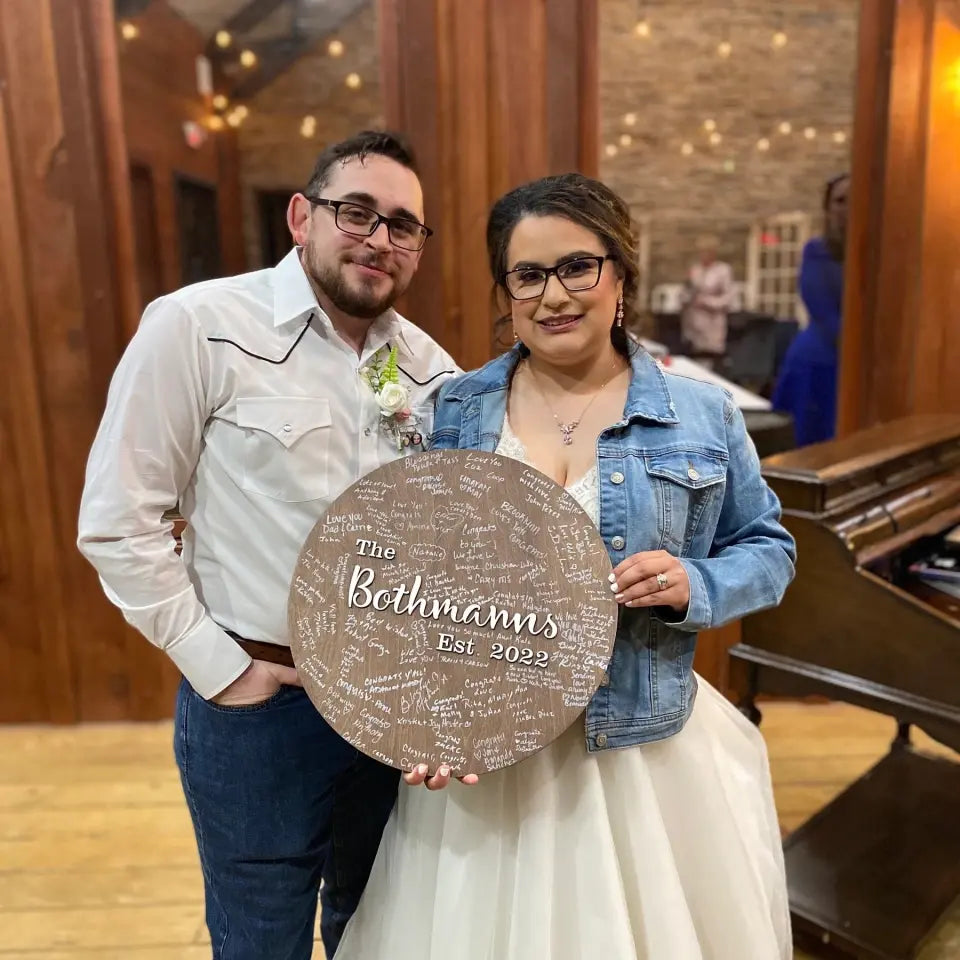 Personalized Wedding Guest Book Alternative - Wedding Guestbook - Last Name Wood sign - Family Name Wood Sign - Wedding Date Wood Sign
