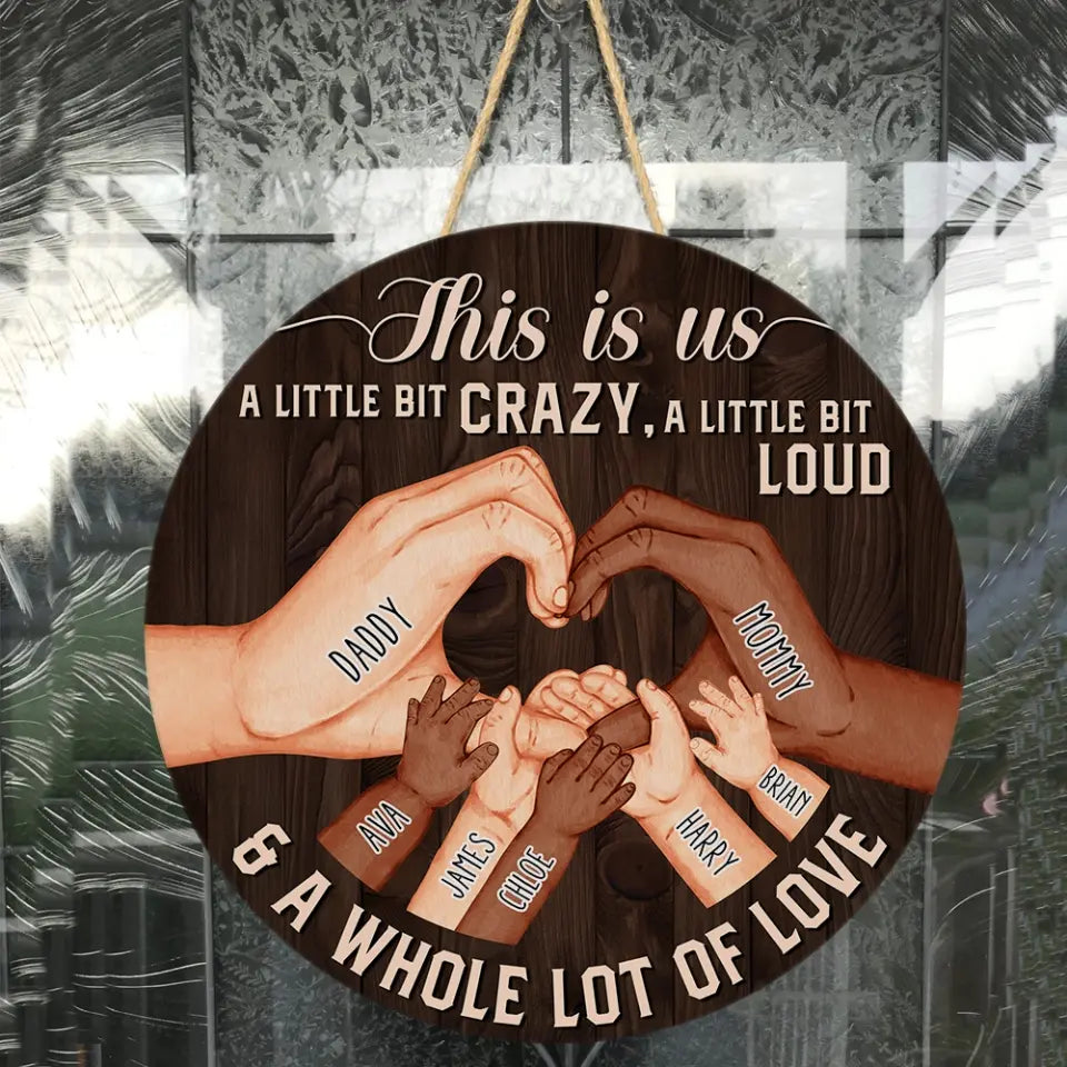 Personalized Round Wood Sign - Gift For Family - This Is Us