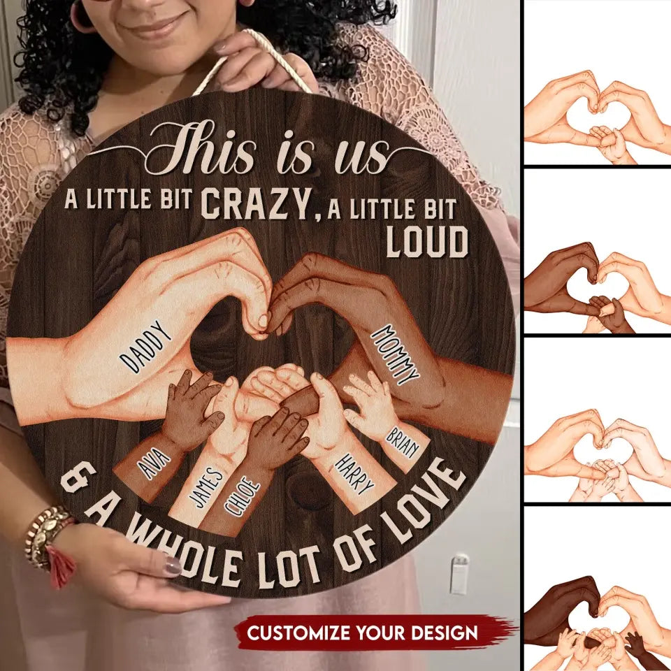 Personalized Round Wood Sign - Gift For Family - This Is Us