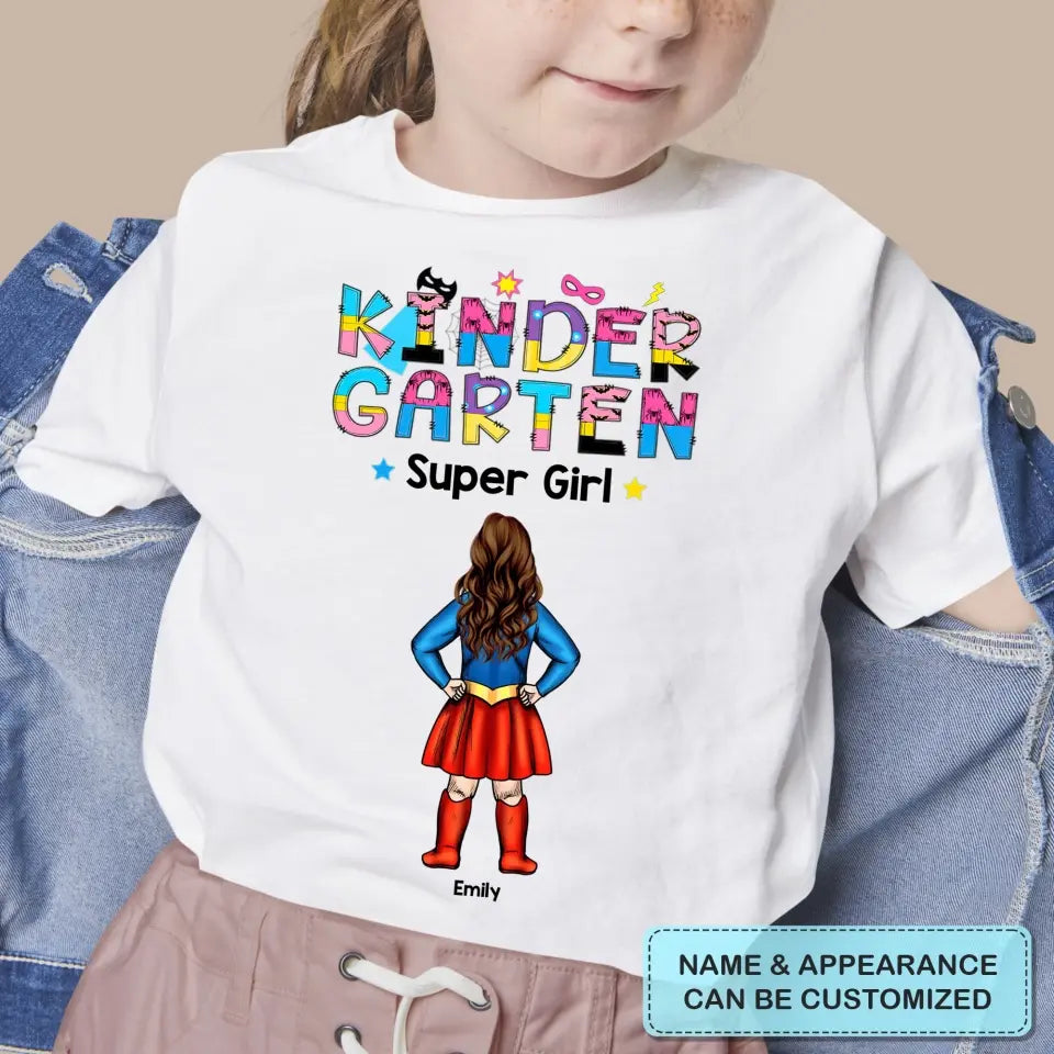 Personalized Custom Youth T-shirt - Back To School, Birthday Gift For Kid - Super Girl Super Boy