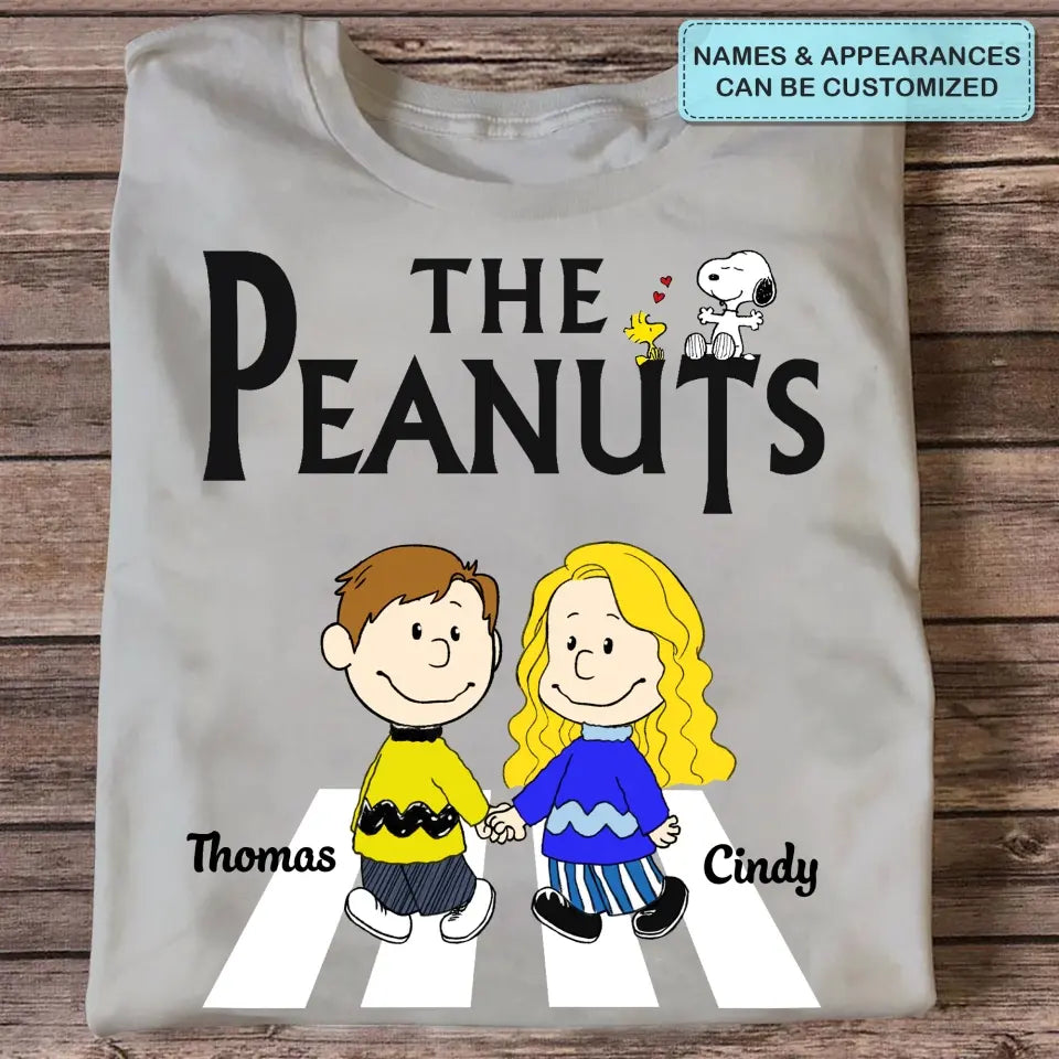 Personalized Custom T-shirt - Anniversary Gift For Couple - Couple Hand In Hand