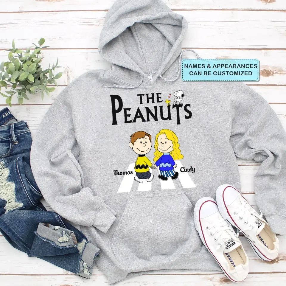 Personalized Custom T-shirt - Anniversary Gift For Couple - Couple Hand In Hand