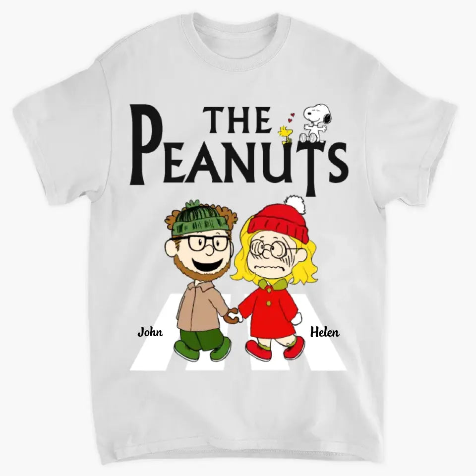 Personalized Custom T-shirt - Anniversary Gift For Couple - Couple Hand In Hand