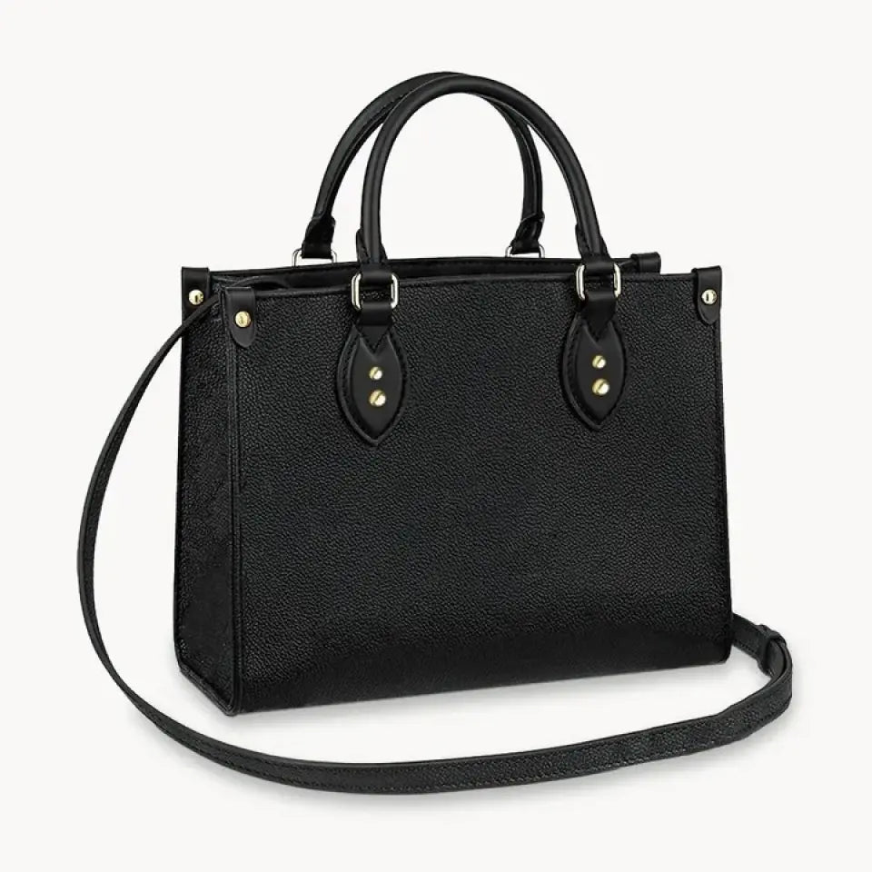Personalized Leather Bag - Floral Cross