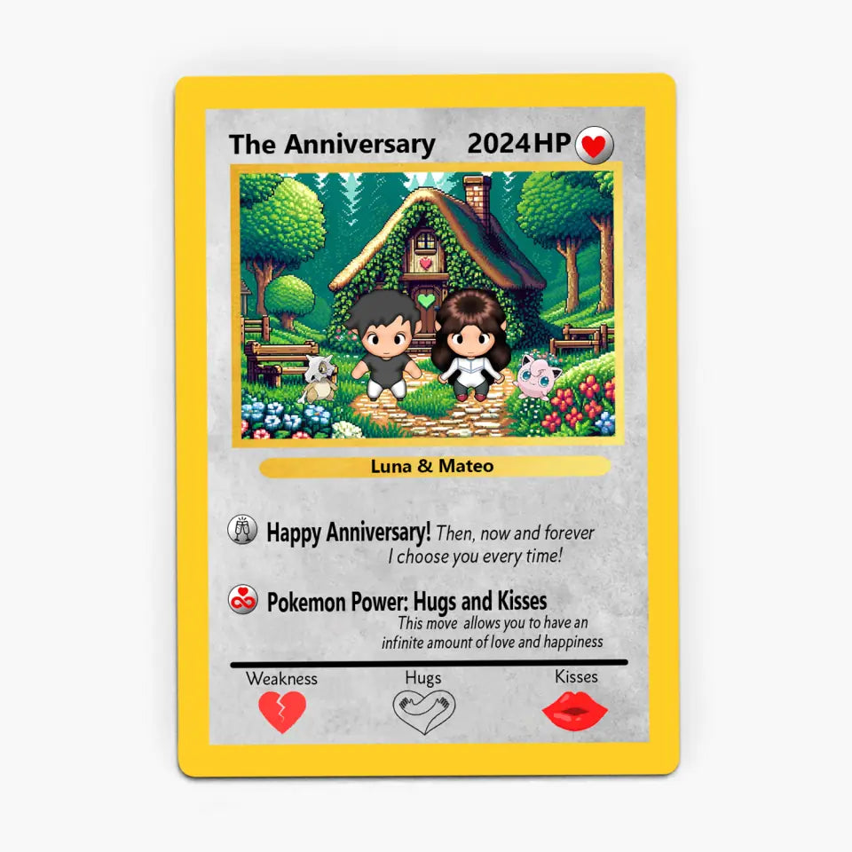 Happy Anniversary - Personalized Custom Gift Card - Gift For Couple, Boyfriend, Girlfriend, Husband, Wife