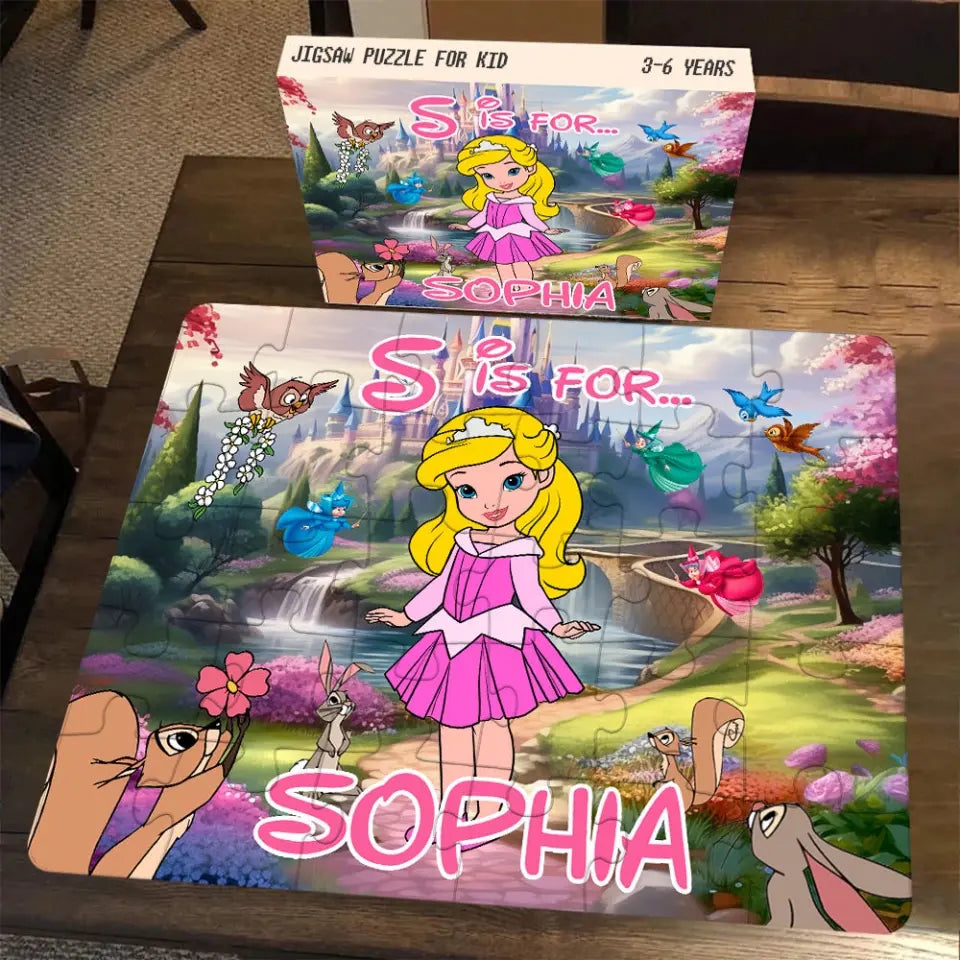 Princess Puzzle - Personalized Custom Jigsaw Puzzle - Gift For Daughter, Girl, Family Members
