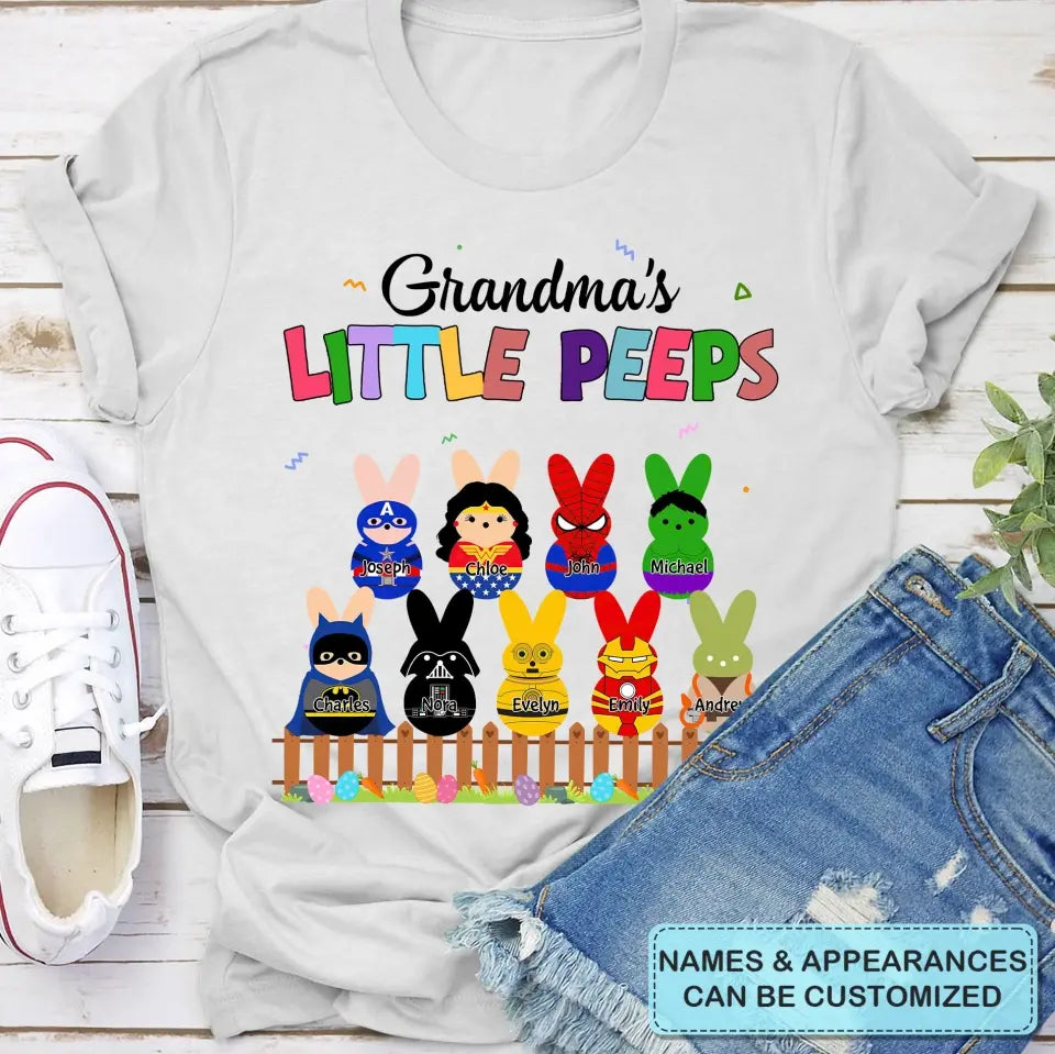 Grandma's Favorite Peeps - Personalized Custom T-shirt - Easter's Day, Mother's Day Gift For Mom, Grandma, Family Members