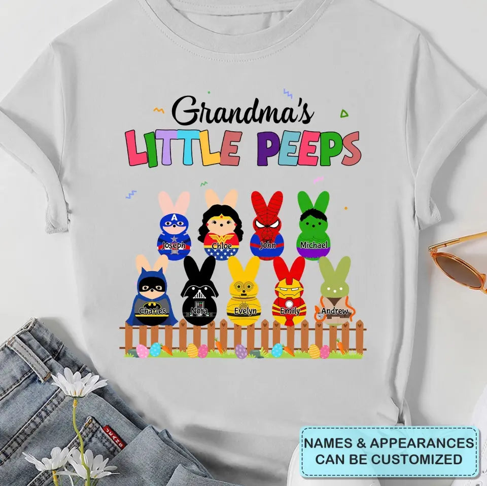 Grandma's Favorite Peeps - Personalized Custom T-shirt - Easter's Day, Mother's Day Gift For Mom, Grandma, Family Members