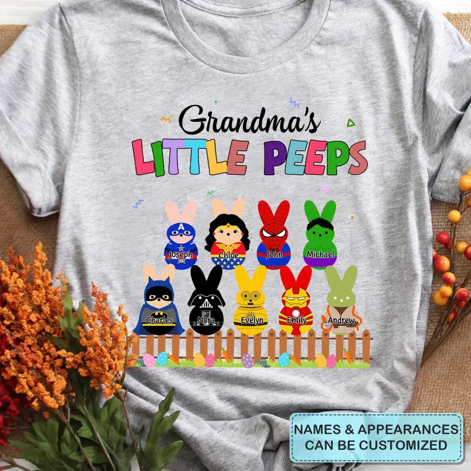 Grandma's Favorite Peeps - Personalized Custom T-shirt - Easter's Day, Mother's Day Gift For Mom, Grandma, Family Members