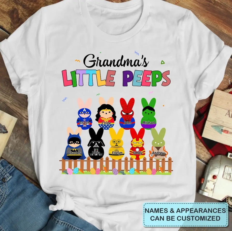 Grandma's Favorite Peeps - Personalized Custom T-shirt - Easter's Day, Mother's Day Gift For Mom, Grandma, Family Members