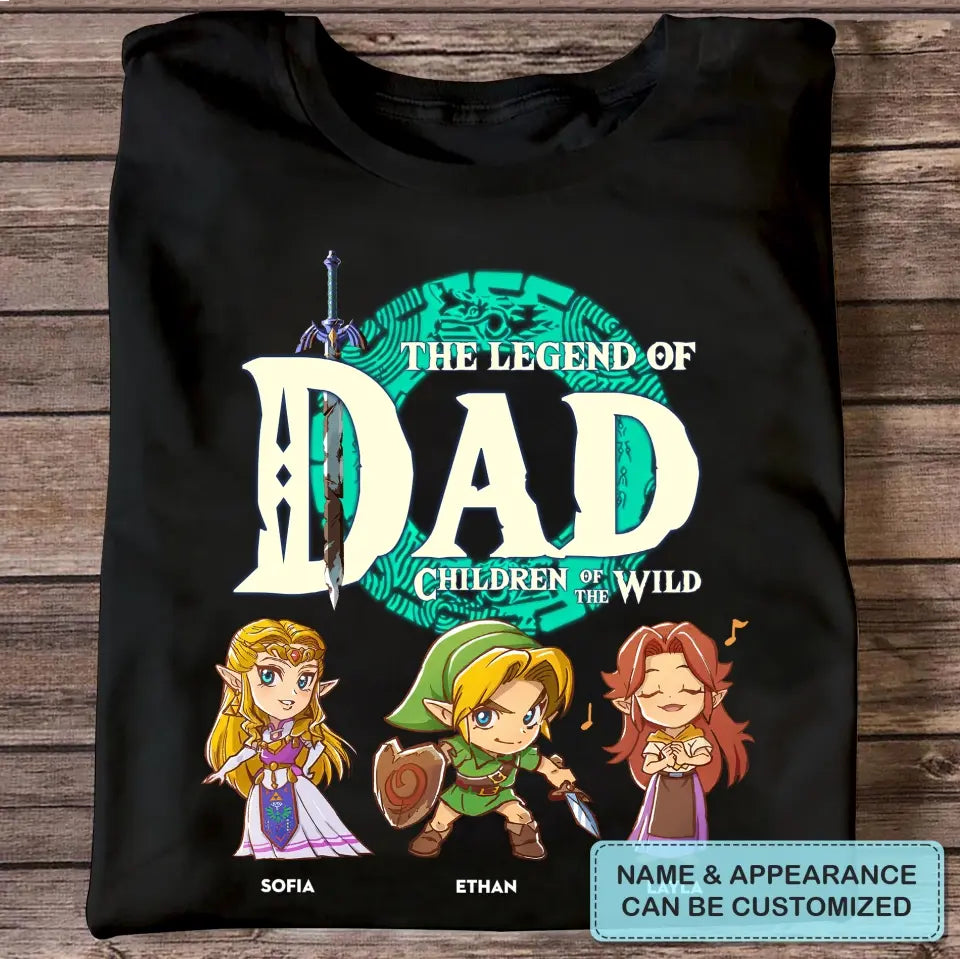 The Legend Of Dad - Personalized Custom T-shirt - Gift For Family Members