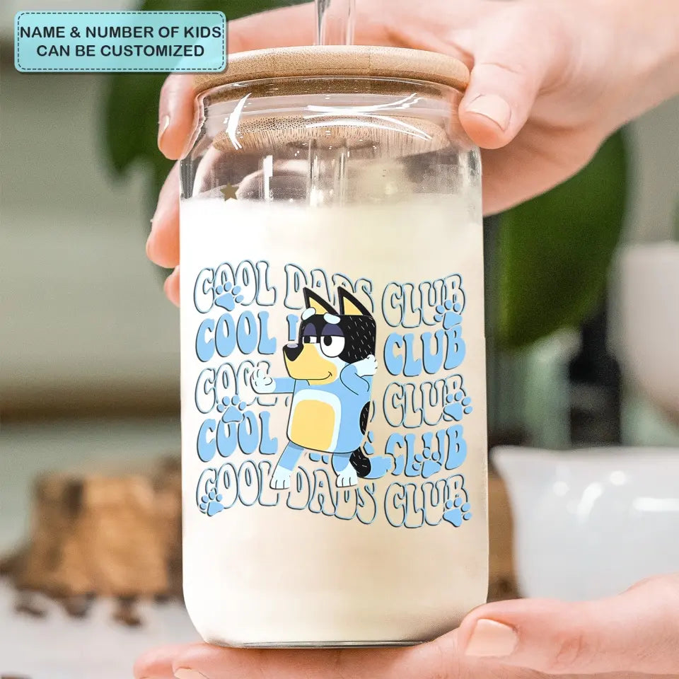 Cool Mom Club - Personalized Custom Glass Can - Mother's Day Gift For Family, Family Members