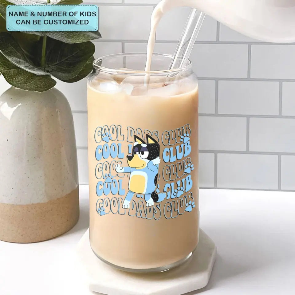 Cool Mom Club - Personalized Custom Glass Can - Mother's Day Gift For Family, Family Members