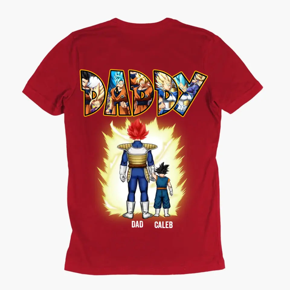 Dragon Ball Family - Personalized Custom Back Printed T-shirt - Birthday Gift For Dad, Family Members