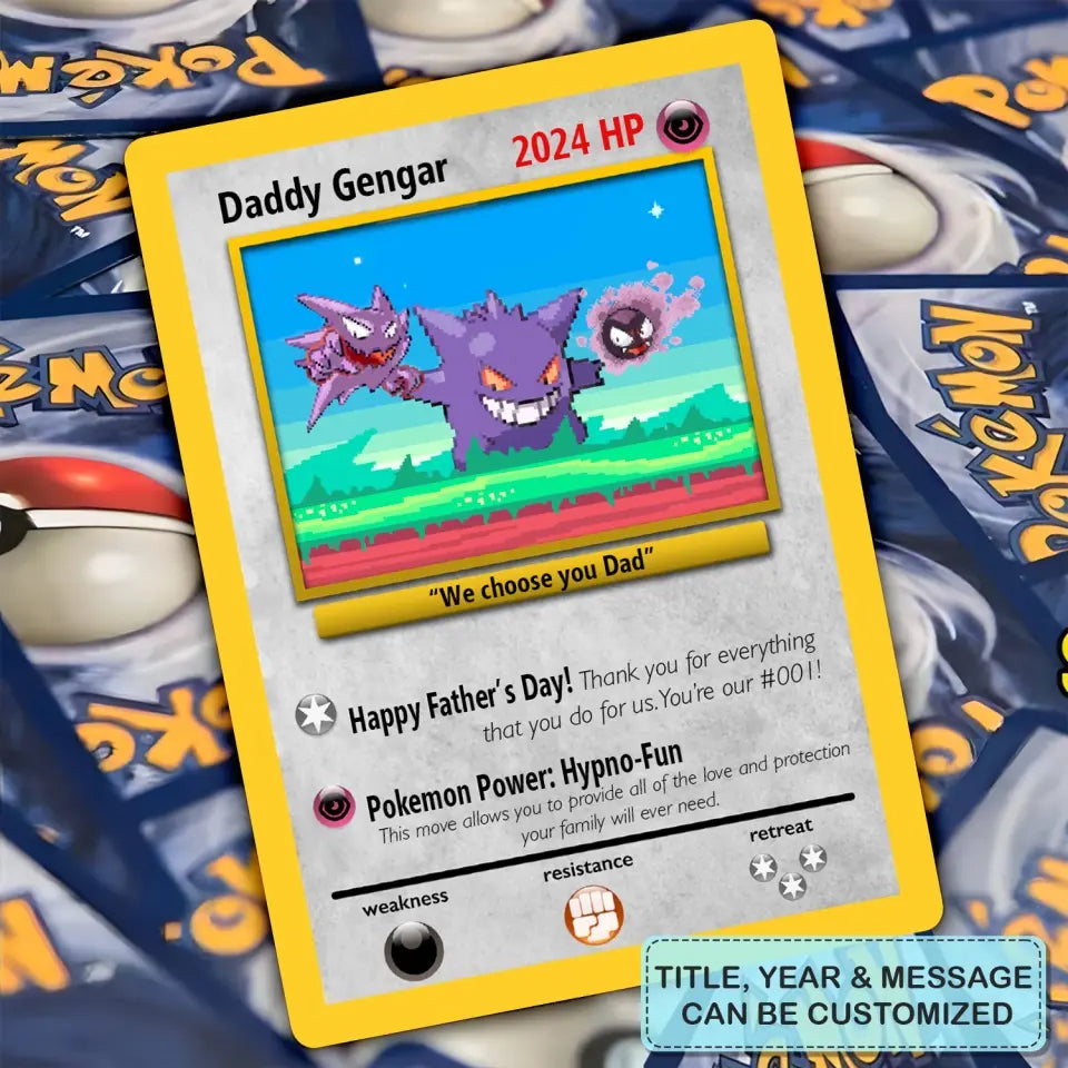 Happy Father's Day - Personalized Custom Gift Card - Father's Day Gift For Dad, Family Members