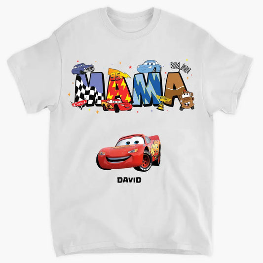 Mama Cartoon Car - Personalized Custom T-shirt - Mother's Day Gift For Mom, Family Member