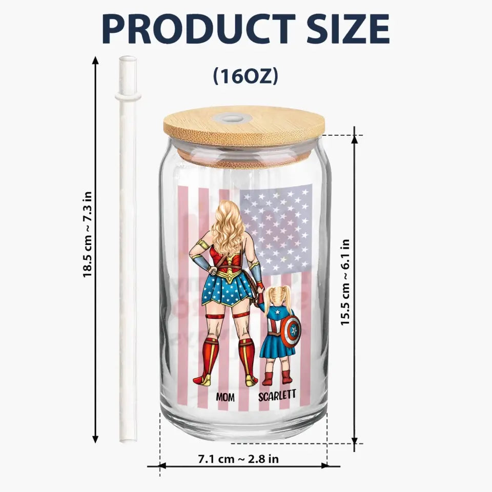 You Are My Super Hero - Personalized Custom Glass Can - Mother's Day Gift For Family, Family Members
