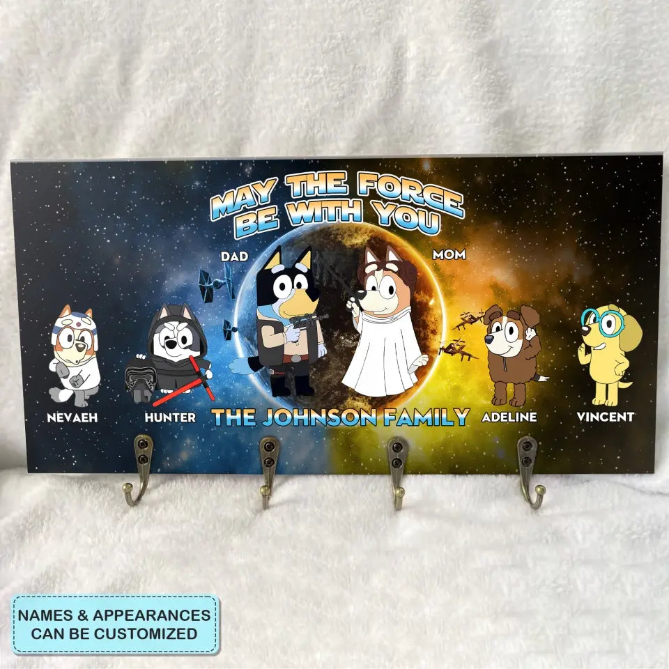 May The 4th Be With You - Personalized Custom Key Holder - Gift For Family Members