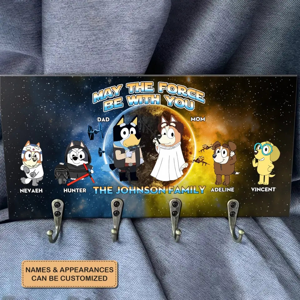 May The 4th Be With You - Personalized Custom Key Holder - Gift For Family Members