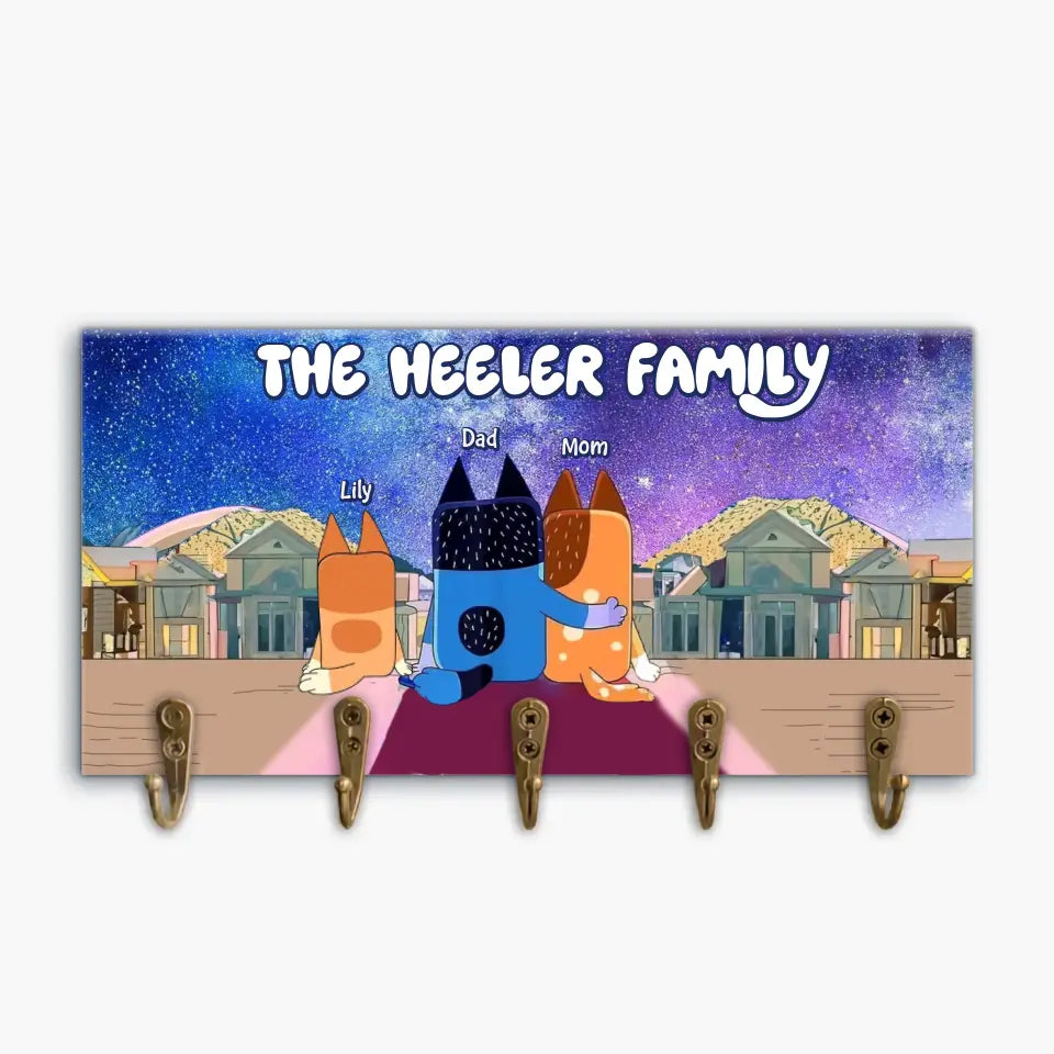 The Heeler Family - Personalized Custom Key Holder - Gift For Family Members