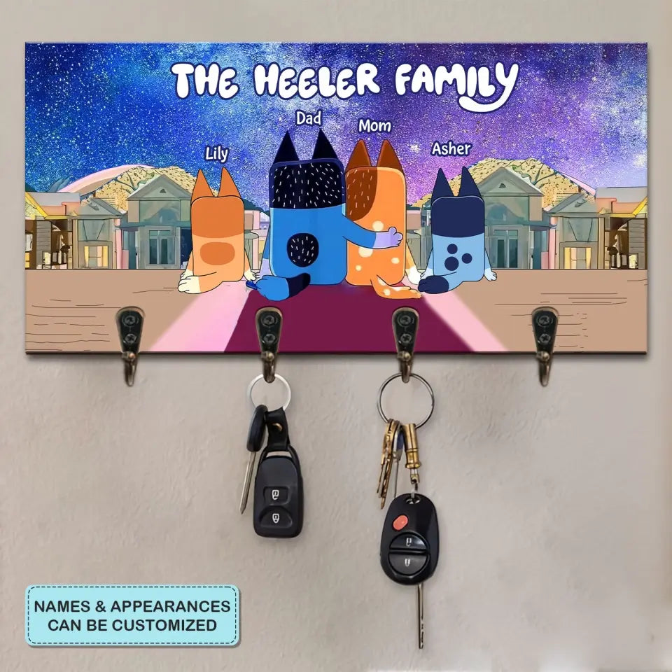 The Heeler Family - Personalized Custom Key Holder - Gift For Family Members