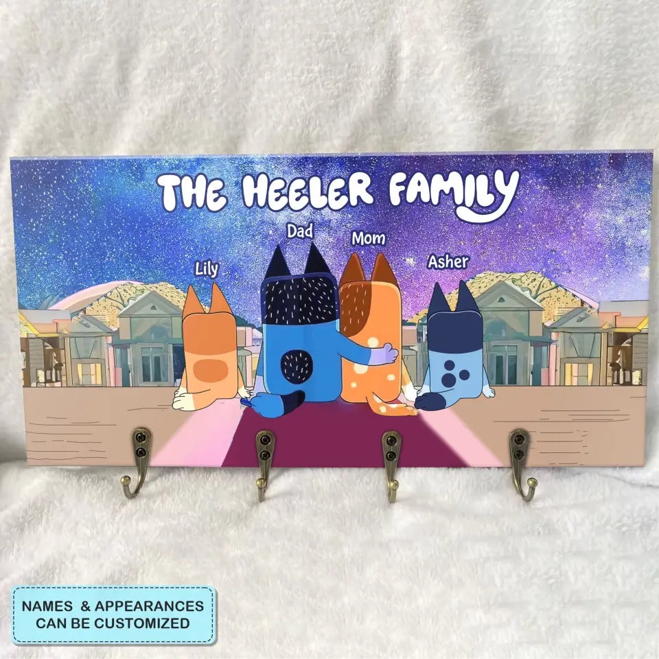 The Heeler Family - Personalized Custom Key Holder - Gift For Family Members