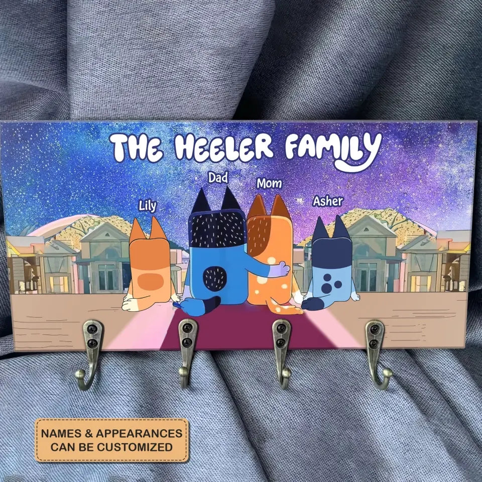The Heeler Family - Personalized Custom Key Holder - Gift For Family Members