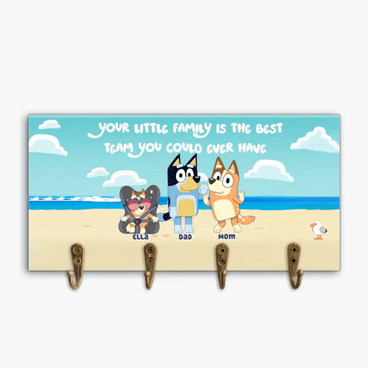 The Best Team You Could Ever Have - Personalized Custom Key Holder - Gift For Family Members