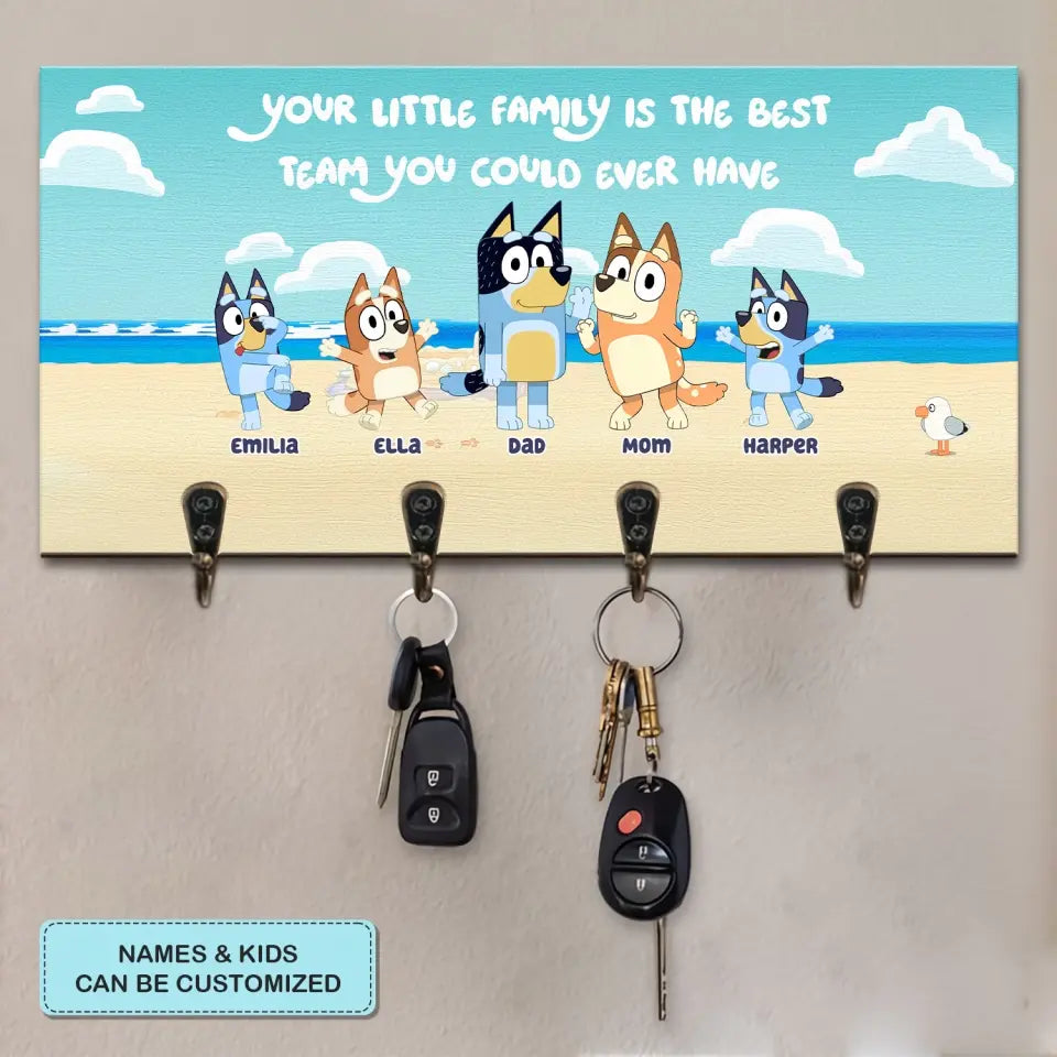 The Best Team You Could Ever Have - Personalized Custom Key Holder - Gift For Family Members