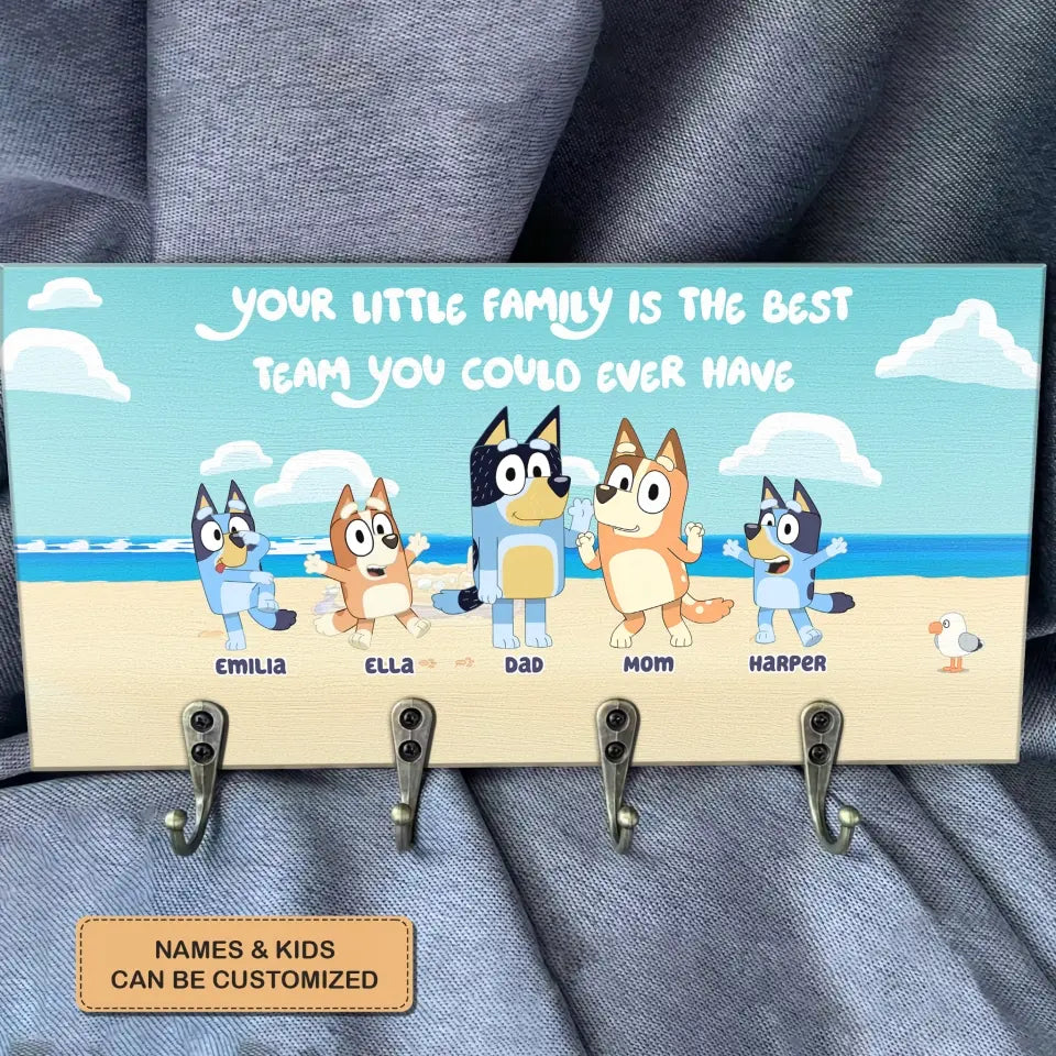 The Best Team You Could Ever Have - Personalized Custom Key Holder - Gift For Family Members