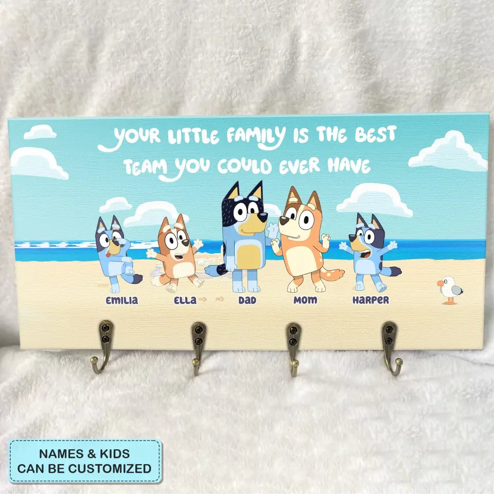 The Best Team You Could Ever Have - Personalized Custom Key Holder - Gift For Family Members