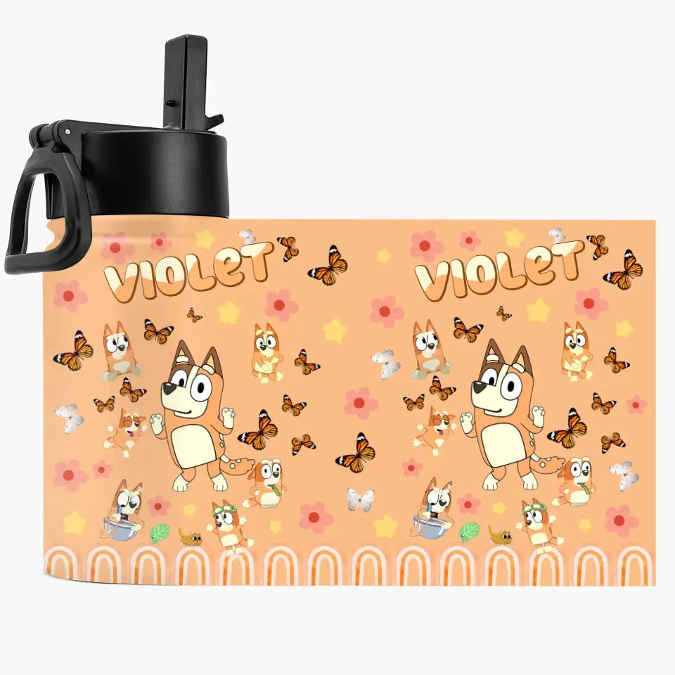 Back To School Water Bottle - Personalized Custom Kids Insulated Bottle - Birthday, Back To School, Kindergarten, First, Second, Third, Fourth, Fifth Grade, Pre-K Gift For Kids