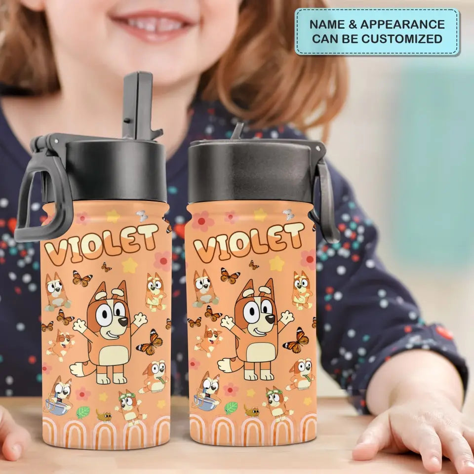 Back To School Water Bottle - Personalized Custom Kids Insulated Bottle - Birthday, Back To School, Kindergarten, First, Second, Third, Fourth, Fifth Grade, Pre-K Gift For Kids