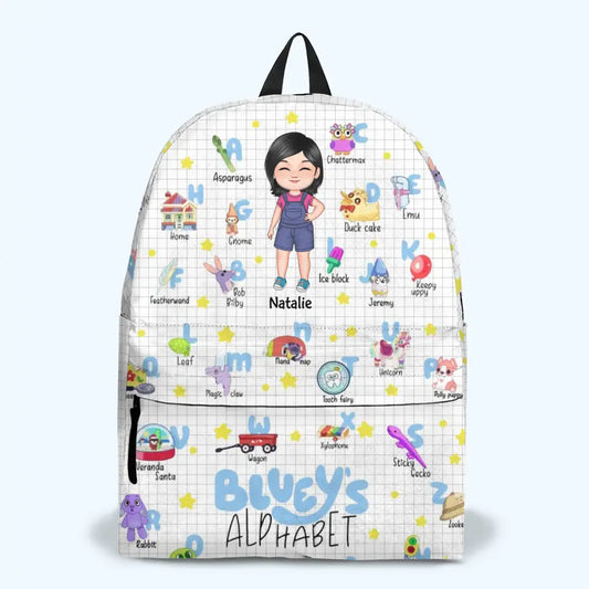 Alphabet For Heeler Lover - Personalized Custom Backpack - Back To School For Kids