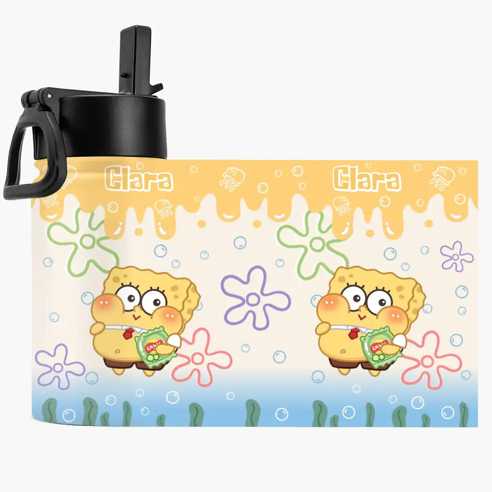3D Sponges Custom - Personalized Custom Kids Insulated Bottle - Birthday, Back To School, Kindergarten, First, Second, Third, Fourth, Fifth Grade, Pre-K Gift For Kids