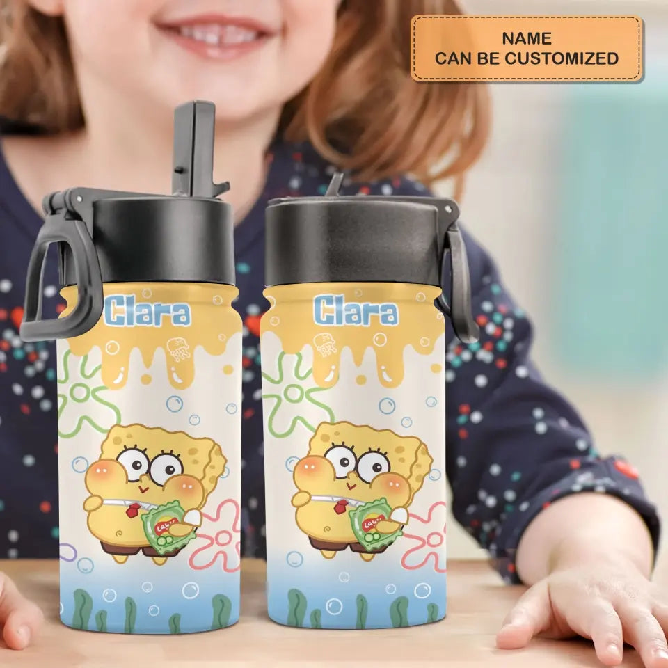 3D Sponges Custom - Personalized Custom Kids Insulated Bottle - Birthday, Back To School, Kindergarten, First, Second, Third, Fourth, Fifth Grade, Pre-K Gift For Kids