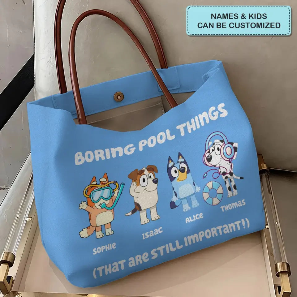 Boring Pool Things - Personalized Custom Tote Bag - Gift For Family Members, Mom, Grandma