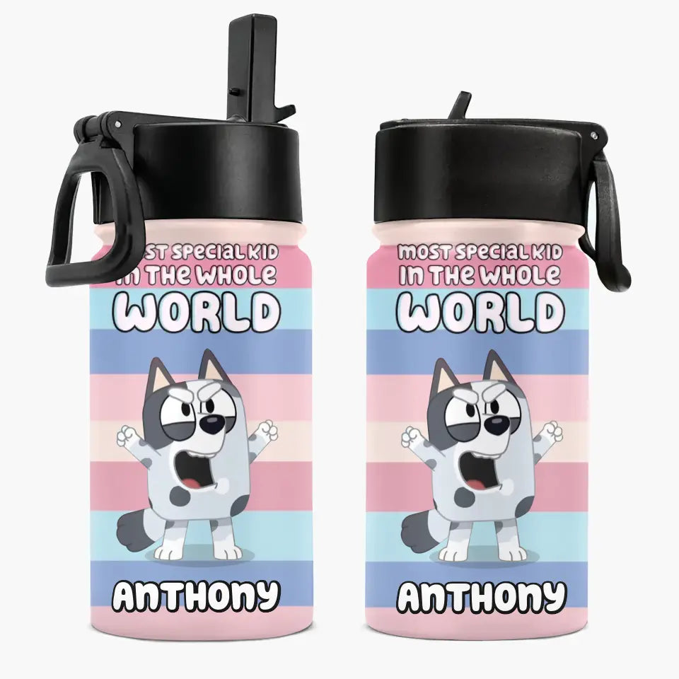Most Special Kid In The Whole World - Personalized Custom Kids Insulated Bottle - Birthday, Back To School, Kindergarten, First, Second, Third, Fourth, Fifth Grade, Pre-K Gift For Kids